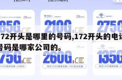 172开头是哪里的号码,172开头的电话号码是哪家公司的。