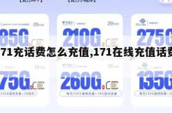 171充话费怎么充值,171在线充值话费。