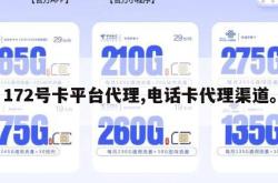 172号卡平台代理,电话卡代理渠道。