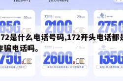 172是什么电话号码,172开头电话都是诈骗电话吗。