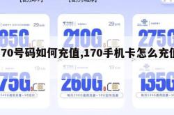 170号码如何充值,170手机卡怎么充值。