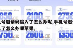 手机号邀请码输入了怎么办呢,手机号邀请码输入了怎么办呢苹果。